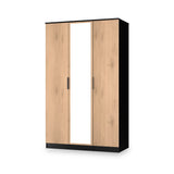 Jago-tall-3-door-mirrored-wardrobe-black from Roseland Furniture