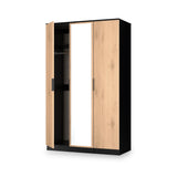 Jago-tall-3-door-mirrored-wardrobe-black from Roseland Furniture