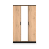 Jago-tall-3-door-mirrored-wardrobe-black from Roseland Furniture