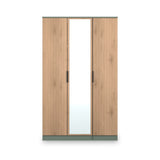 Jago-tall-3-door-mirrored-wardrobe-green from Roseland Furniture