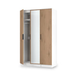 Jago-tall-3-door-mirrored-wardrobe-white from Roseland Furniture