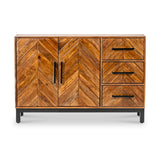 Loric Parquet Mango Wood Small Sideboard