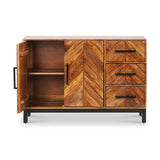 Loric Parquet Mango Wood Small Sideboard