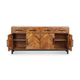 Loric Parquet Mango Wood Large Sideboard