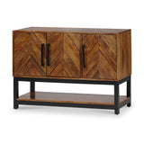 Loric Parquet Mango Wood Console Table