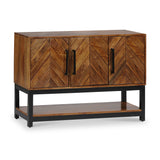 Loric Parquet Mango Wood Console Table from Roseland Furniture