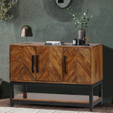 Loric Parquet Mango Wood Console Table