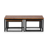 Loric Parquet Mango Wood Coffee Table