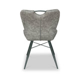 Peran Grey Soft Faux Leather Dining Chair