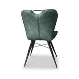 Peran Green Soft Faux Leather Dining Chair