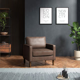 Jefri Faux Leather Armchair from Roseland Furniture