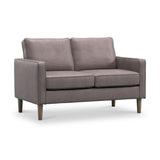 Jefri Faux Leather 2 Seater Sofa Grey from Roseland Furniture