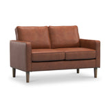 Jefri Faux Leather 2 Seater Sofa Tan Dims from Roseland Furniture