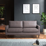 Jefri Faux Leather 3 Seater Sofa Grey from Roseland Furniture