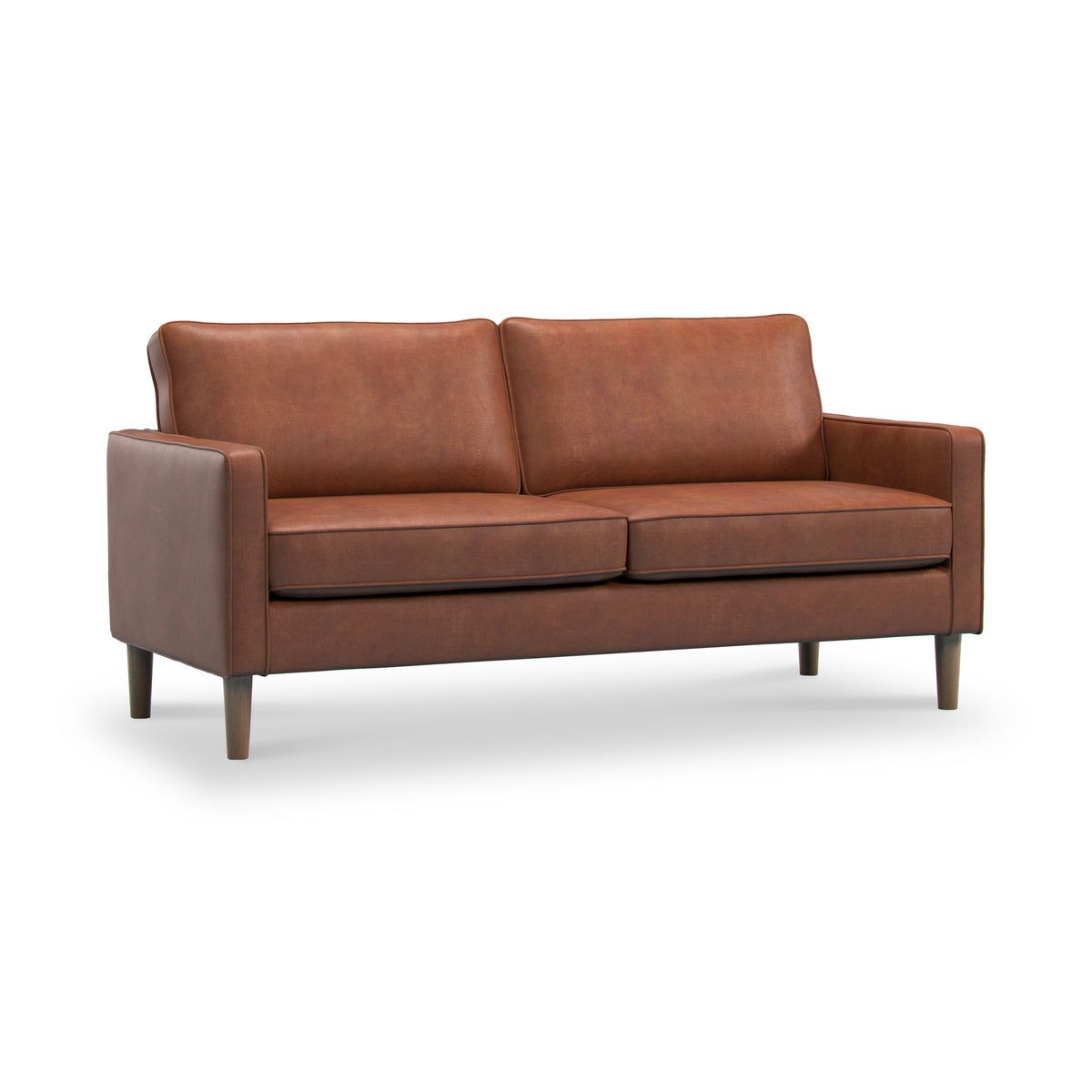 Jefri Faux Leather 3 Seater Sofa Tan from Roseland Furniture