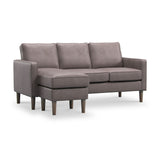 Jefri Faux Leather Reversible Chaise Sofa Grey from Roseland Furniture