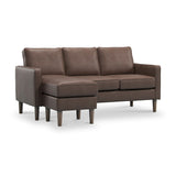 Jefri Faux Leather Reversible Chaise Brown from Roseland Furniture