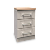 Talland Ash 3 Drawer Bedside Cabinet by Roseland Furniture