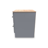 Talland Grey 2 Drawer Bedside Cabinet by Roseland Furniture