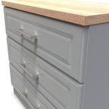 Talland Grey 3 Drawer Chest by Roseland Furniture