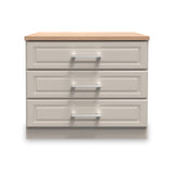 Talland Taupe 3 Drawer Chest by Roseland Furniture