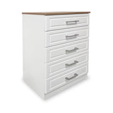 Talland White 5 Drawer Chest by Roseland Furniture