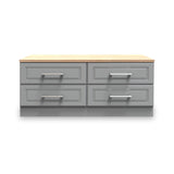 Talland Grey 4 Drawer Low Storage Unit by Roseland Furniture