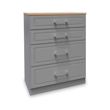 Talland Grey 4 Drawer Deep Chest by Roseland Furniture