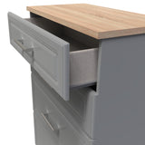 Talland Grey 4 Drawer Deep Chest by Roseland Furniture