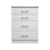 Talland White 4 Drawer Deep Chest by Roseland Furniture