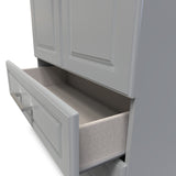 Talland Grey 2 Door 2 Drawer Wardrobe by Roseland Furniture