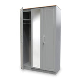 Talland Grey Triple Wardrobe by Roseland Furniture