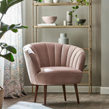 Hartwell-velvet-accent-chair-blush from Roseland Furniture