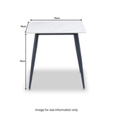 Avril White Sintered Stone 75cm Square Dining Table from Roseland