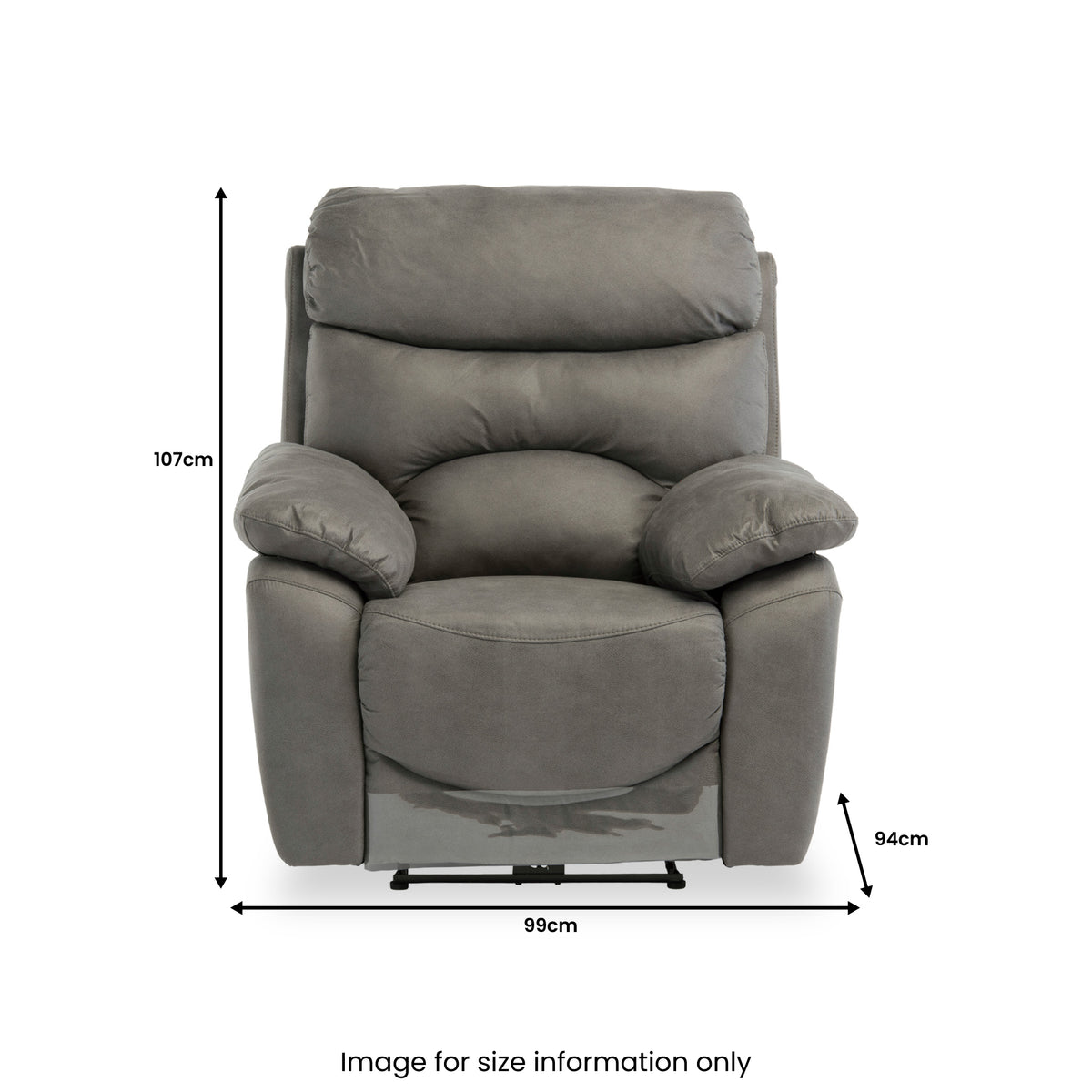 Fraser Grey Fabric Electric Reclining Armchair