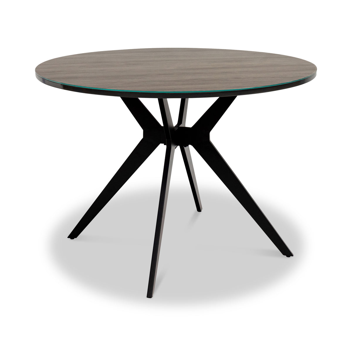 Louie-grey-oak-effect-round-dining-table from Roseland Furniture