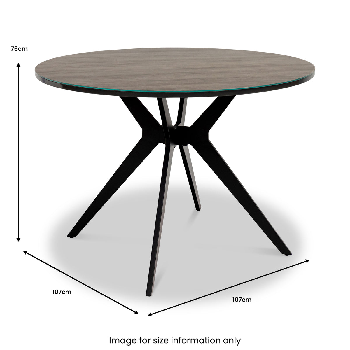 Louie-grey-oak-effect-round-dining-table from Roseland Furniture