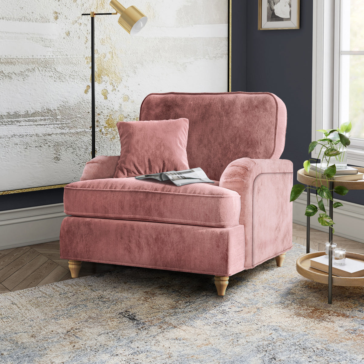 Arthur Blush Pink Armchair from Roseland Furniture