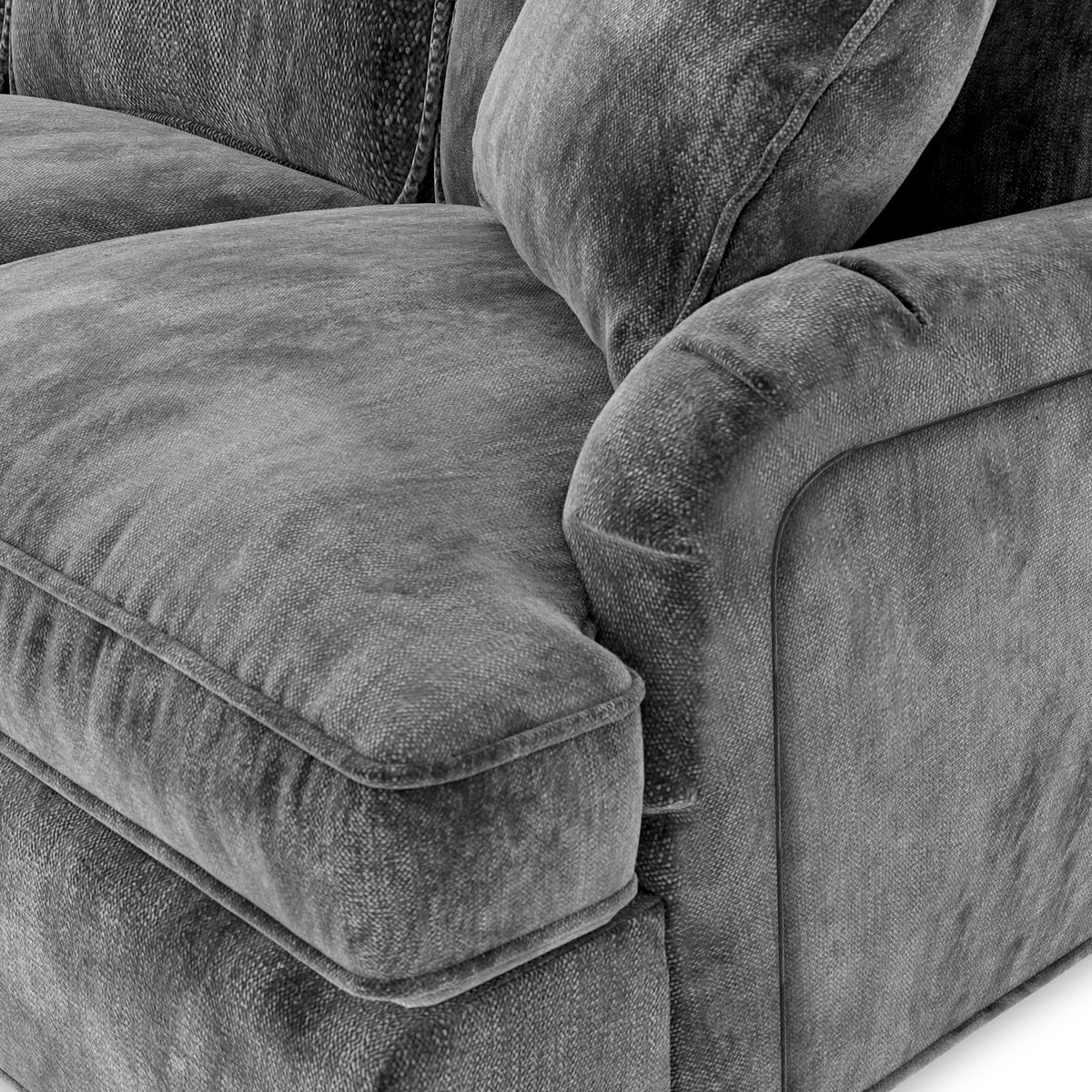 Arthur Charcoal Corner Sofa from Roseland Furniture