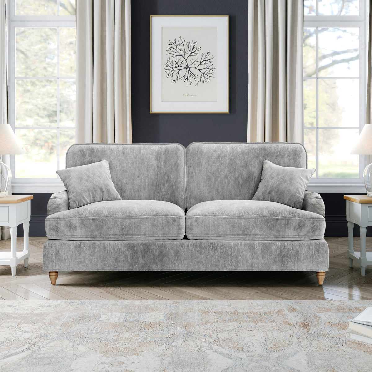 Arthur Ice Grey 3 Seater Sofa from Roseland Furniture