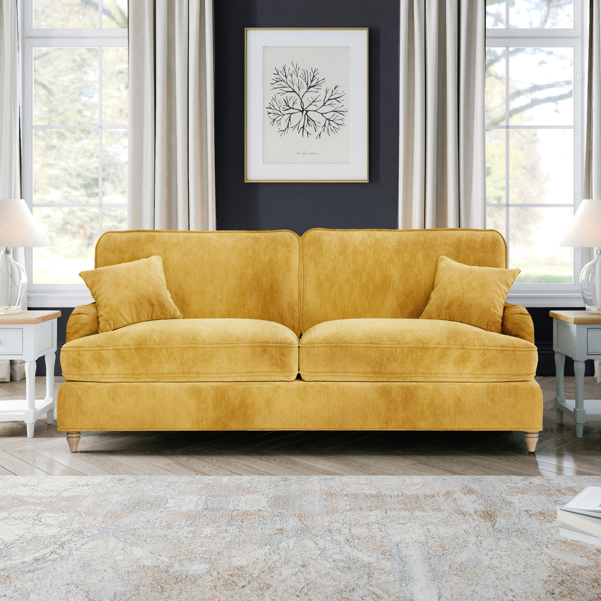 Arthur Gold 4 Seater Sofa from Roseland Furniture