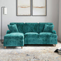 Arthur Emerald Green LH Chaise Sofa from Roseland Furniture