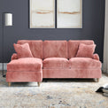 Arthur Blush Pink LH Chaise Sofa from Roseland Furniture