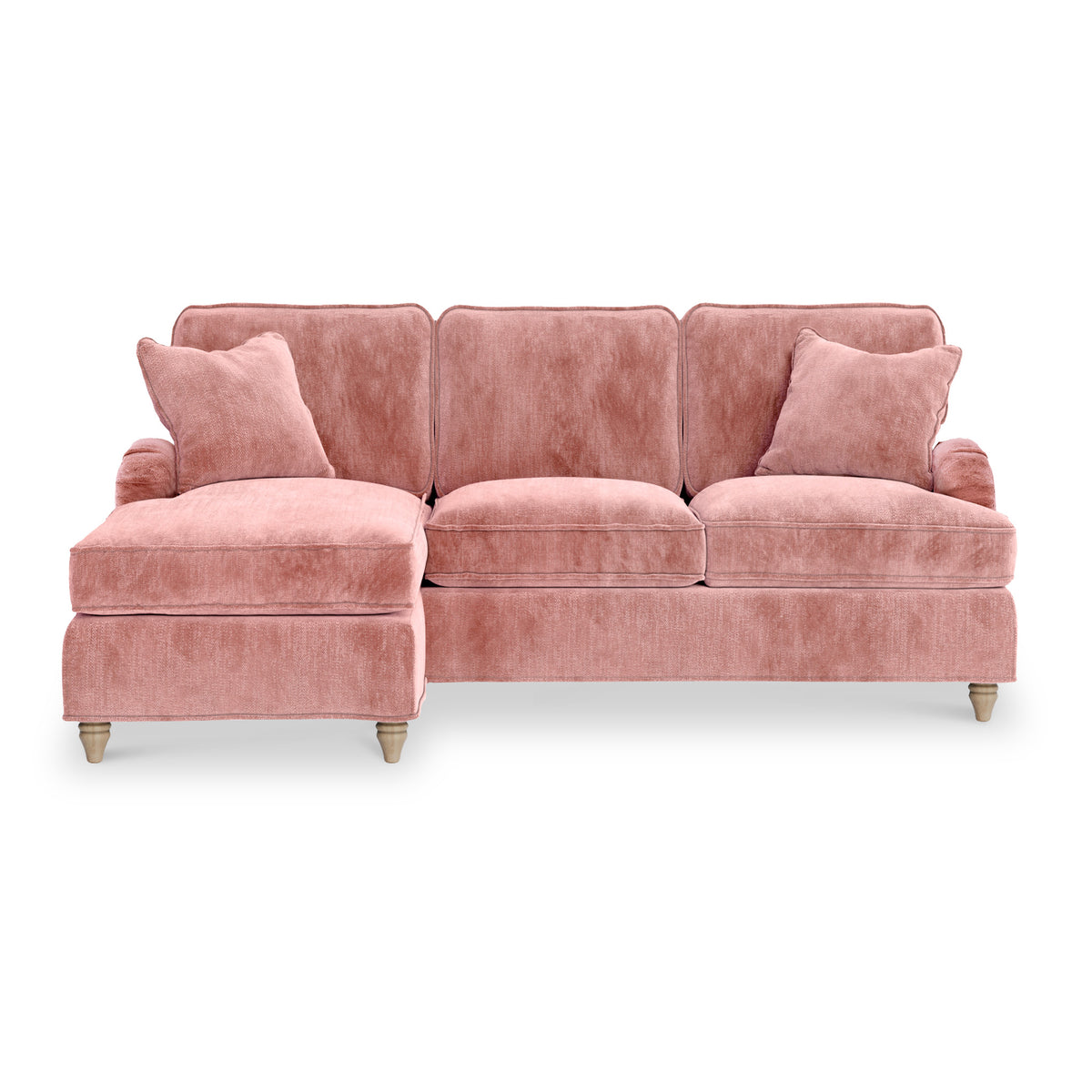 Arthur Blush Pink LH Chaise Sofa from Roseland Furniture