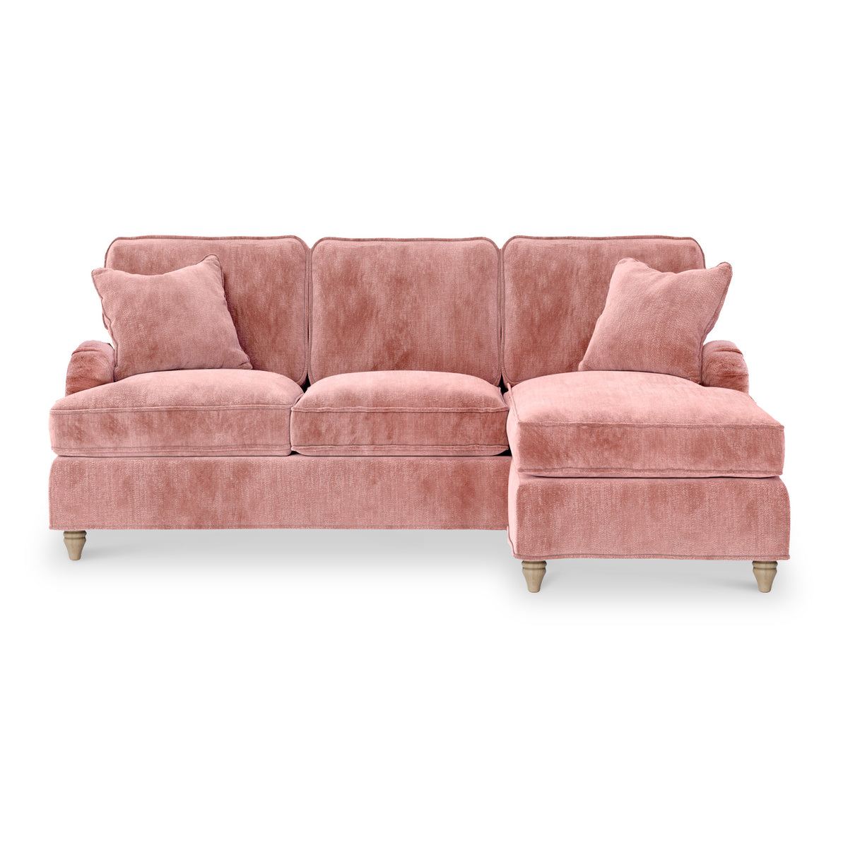 Arthur Blush Pink RH Chaise Sofa from Roseland Furniture