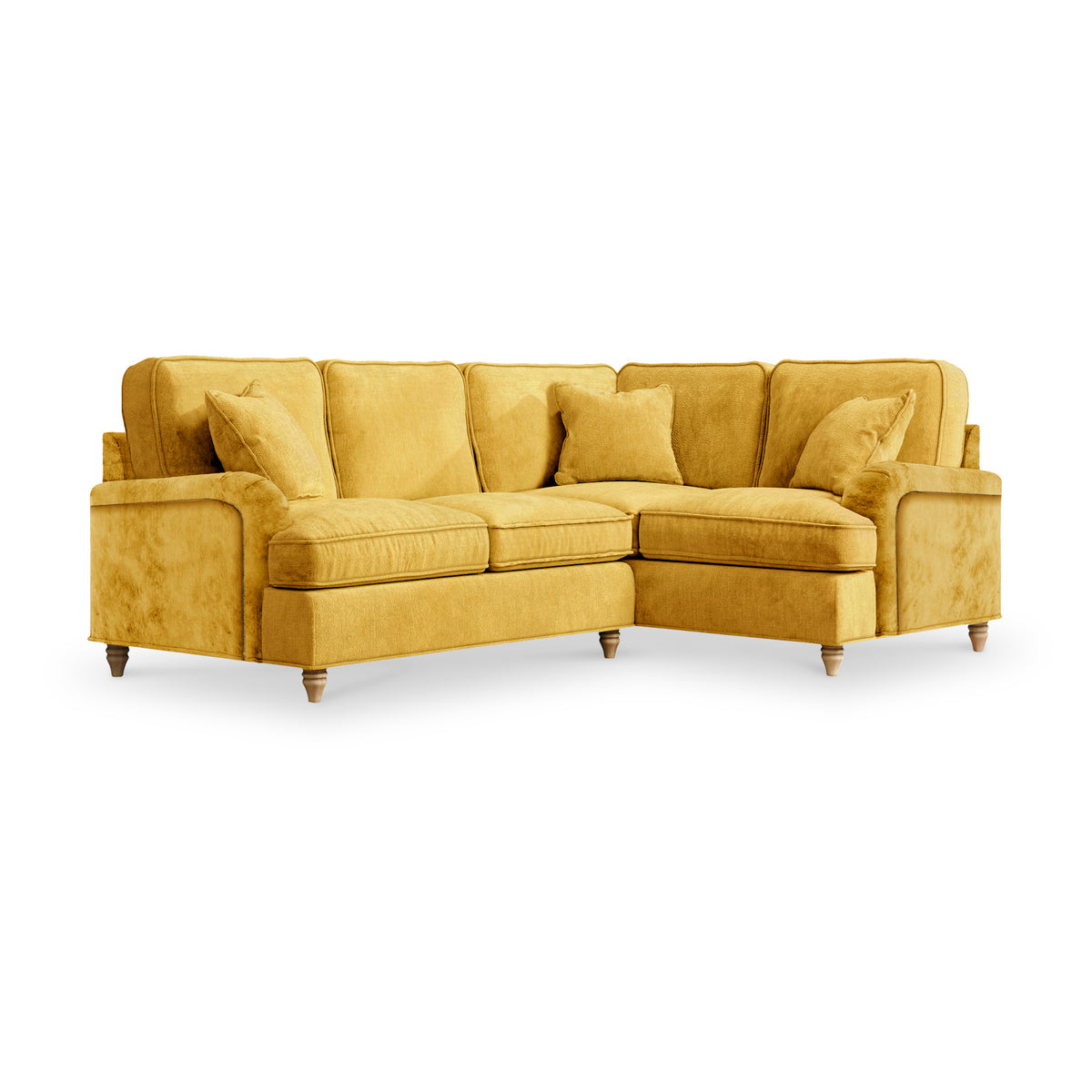 Arthur Gold Corner Sofa from Roseland Furniture