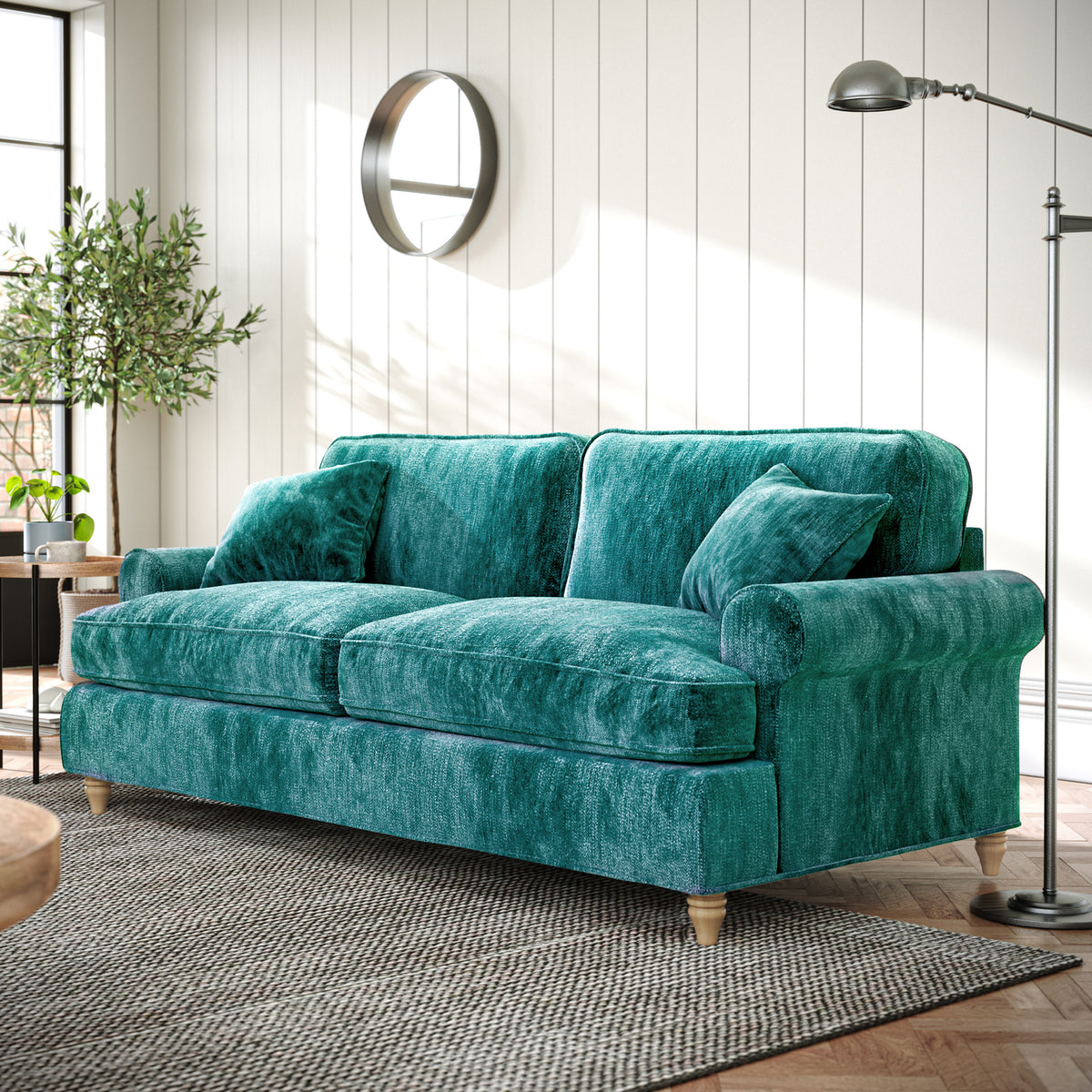 Alfie Emerald Green 3 Seater Sofa from Roseland Furniture