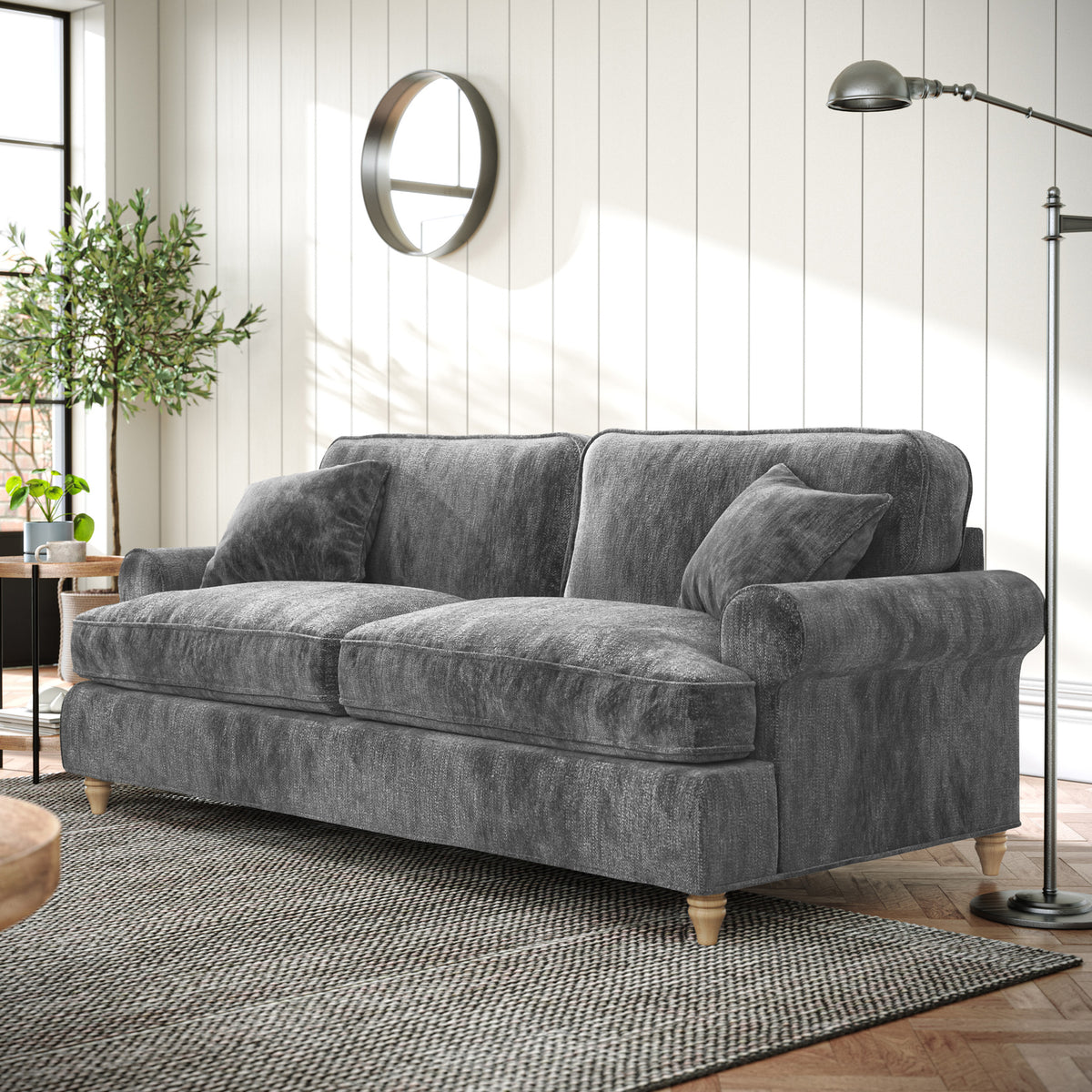 Alfie Charcoal 3 Seater Sofa from Roseland Furniture