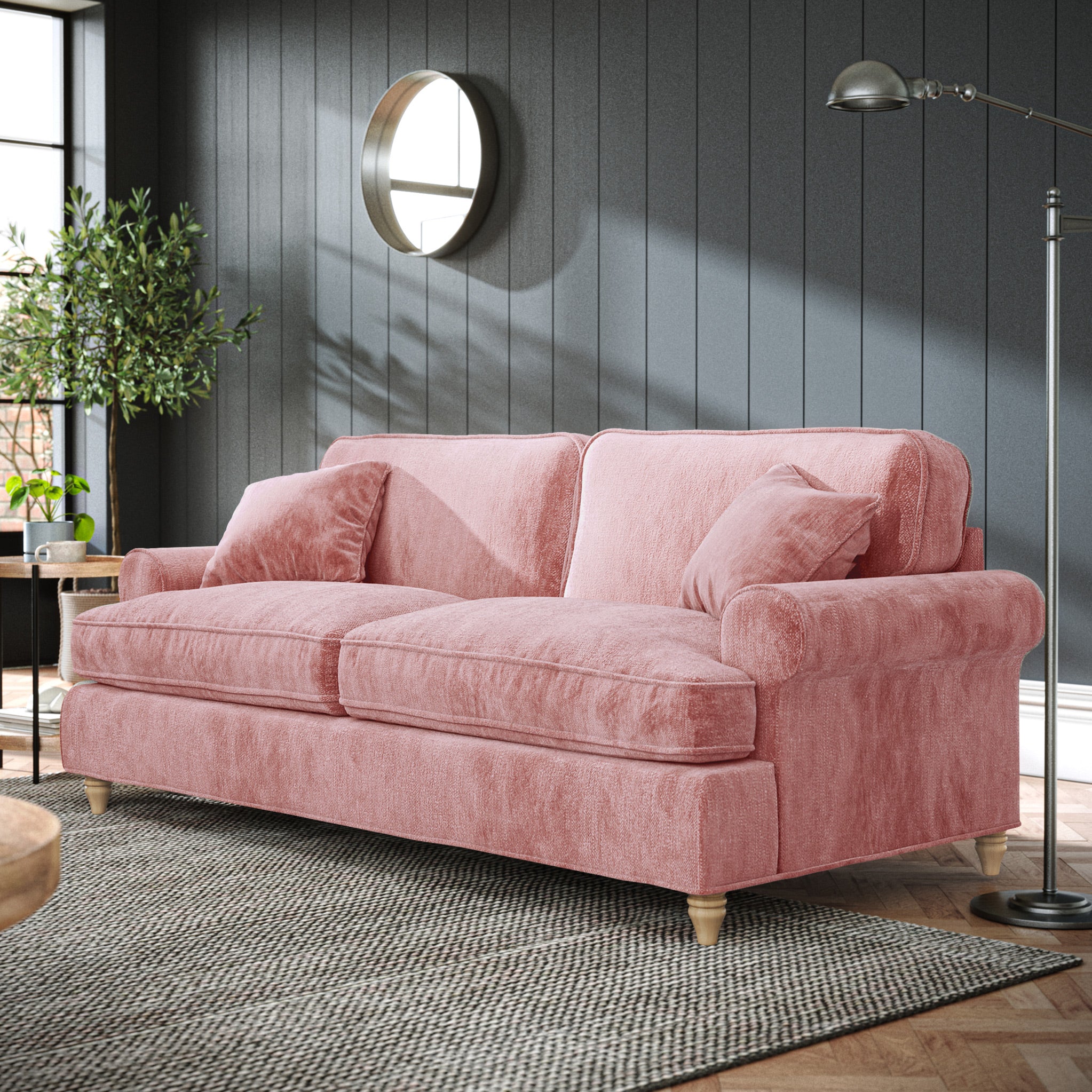 Rose deals velvet sofa