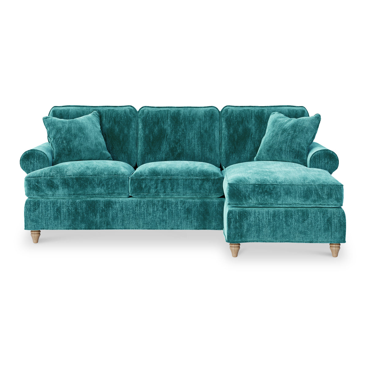 Alfie Chaise Sofa in Emerald by Roseland Furniture